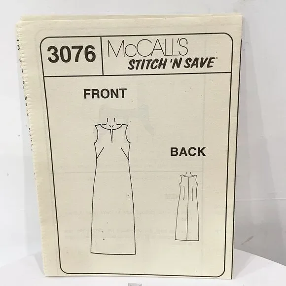 UNCUT Vintage McCall’s Sewing Pattern 3067 Dress Stitch‎ ‘N Save Sz 10-16 - Picture 3 of 4